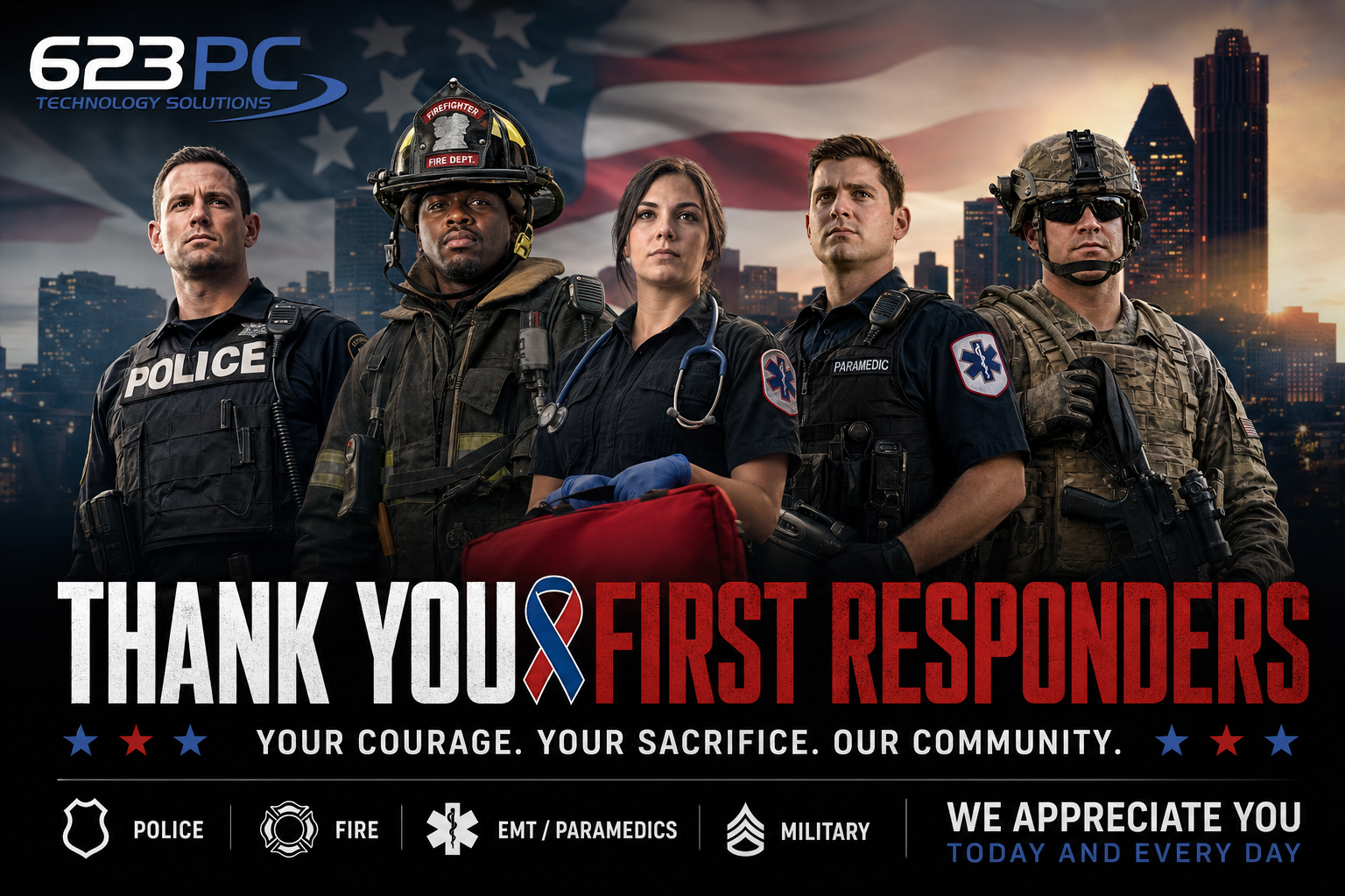 623 PC Technology Services First Responders Appreciation